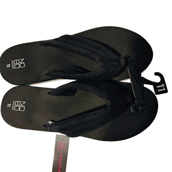 Sandals Platform Thong Toe Terry Cloth Foam Stripe Flip Flop Comfy Coral Teal 11 - Picture 2 of 8